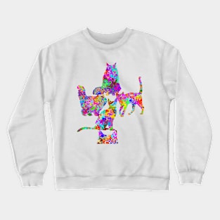 Collection of Colorful Cats Crewneck Sweatshirt